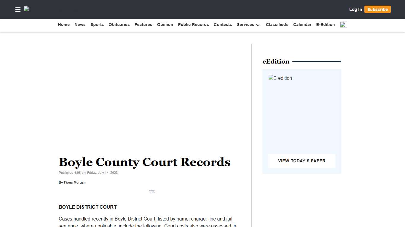 Boyle County Court Records The Advocate-Messenger